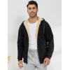 imageGihuo Mens Winter Sherpa Lined Hoodie Zip Up Sweatshirt Heavyweight Warm Fleece Jacket with Pockets04 Black