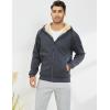 imageGihuo Mens Winter Sherpa Lined Hoodie Zip Up Sweatshirt Heavyweight Warm Fleece Jacket with Pockets04 Grey