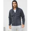 imageGihuo Mens Winter Sherpa Lined Hoodie Zip Up Sweatshirt Heavyweight Warm Fleece Jacket with Pockets04 Grey