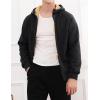 imageGihuo Mens Winter Sherpa Lined Hoodie Zip Up Sweatshirt Heavyweight Warm Fleece Jacket with PocketsBlack