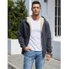 imageGihuo Mens Winter Sherpa Lined Hoodie Zip Up Sweatshirt Heavyweight Warm Fleece Jacket with PocketsDark Grey