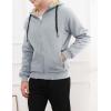 imageGihuo Mens Winter Sherpa Lined Hoodie Zip Up Sweatshirt Heavyweight Warm Fleece Jacket with PocketsLightgrey