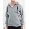imageGihuo Mens Winter Sherpa Lined Hoodie Zip Up Sweatshirt Heavyweight Warm Fleece Jacket with PocketsLightgrey