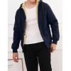imageGihuo Mens Winter Sherpa Lined Hoodie Zip Up Sweatshirt Heavyweight Warm Fleece Jacket with PocketsNavy