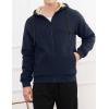 imageGihuo Mens Winter Sherpa Lined Hoodie Zip Up Sweatshirt Heavyweight Warm Fleece Jacket with PocketsNavy