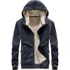 imageGihuo Mens Winter Sherpa Lined Hoodie Zip Up Sweatshirt Heavyweight Warm Fleece Jacket with Pockets03 Greyfleece Shell