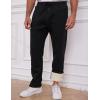 imageGihuo Mens Winter Warm Fleece Pants Sherpa Fleece Lined Jogger Pants Sweatpants2black Open Bottom