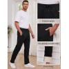 imageGihuo Mens Winter Warm Fleece Pants Sherpa Fleece Lined Jogger Pants Sweatpants2black Open Bottom