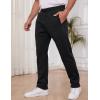 imageGihuo Mens Winter Warm Fleece Pants Sherpa Fleece Lined Jogger Pants Sweatpants2black Open Bottom