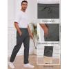 imageGihuo Mens Winter Warm Fleece Pants Sherpa Fleece Lined Jogger Pants Sweatpants2darkgrey Open Bottom