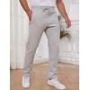 imageGihuo Mens Winter Warm Fleece Pants Sherpa Fleece Lined Jogger Pants Sweatpants2lightgrey Open Bottom