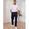 imageGihuo Mens Winter Warm Fleece Pants Sherpa Fleece Lined Jogger Pants Sweatpants2navy Open Bottom