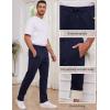 imageGihuo Mens Winter Warm Fleece Pants Sherpa Fleece Lined Jogger Pants Sweatpants2navy Open Bottom
