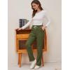 imageGihuo Sweatpants Women Fleece Lined Pants Casual Sweatpants Winter Warm Lounge Athletic Joggers Pants with PocketsArmy