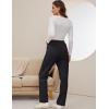 imageGihuo Sweatpants Women Fleece Lined Pants Casual Sweatpants Winter Warm Lounge Athletic Joggers Pants with PocketsBlack