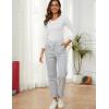 imageGihuo Sweatpants Women Fleece Lined Pants Casual Sweatpants Winter Warm Lounge Athletic Joggers Pants with PocketsLight Grey