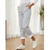 imageGihuo Sweatpants Women Fleece Lined Pants Casual Sweatpants Winter Warm Lounge Athletic Joggers Pants with PocketsLight Grey