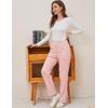 imageGihuo Sweatpants Women Fleece Lined Pants Casual Sweatpants Winter Warm Lounge Athletic Joggers Pants with PocketsPink