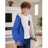 imageGihuo Unisex Boys Girls Winter Warm Sherpa Lined Zip Up Sweatshirt Fleece Jacket Kids Hoodie OuterwearDarkblue