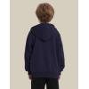 imageGihuo Unisex Boys Girls Winter Warm Sherpa Lined Zip Up Sweatshirt Fleece Jacket Kids Hoodie OuterwearNavy