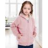 imageGihuo Unisex Boys Girls Winter Warm Sherpa Lined Zip Up Sweatshirt Fleece Jacket Kids Hoodie OuterwearPink