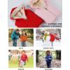 imageGihuo Unisex Boys Girls Winter Warm Sherpa Lined Zip Up Sweatshirt Fleece Jacket Kids Hoodie OuterwearRed
