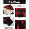 imageGihuo Unisex Boys Girls Winter Warm Sherpa Lined Zip Up Sweatshirt Fleece Jacket Kids Hoodie OuterwearRedplaid