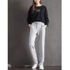 imageGihuo Womens Casual Active OpenBottom Sports Running SweatpantLight Grey