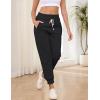 imageGihuo Womens Sherpa Lined Sweatpants Winter Casual Jogger Sweat Pants Warm Athletic Thermal Fleece Lining Lounge Pants02black