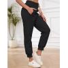 imageGihuo Womens Sherpa Lined Sweatpants Winter Casual Jogger Sweat Pants Warm Athletic Thermal Fleece Lining Lounge Pants02black
