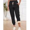 imageGihuo Womens Sherpa Lined Sweatpants Winter Casual Jogger Sweat Pants Warm Athletic Thermal Fleece Lining Lounge Pants02black