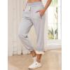 imageGihuo Womens Sherpa Lined Sweatpants Winter Casual Jogger Sweat Pants Warm Athletic Thermal Fleece Lining Lounge Pants02lightgrey