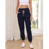 imageGihuo Womens Sherpa Lined Sweatpants Winter Casual Jogger Sweat Pants Warm Athletic Thermal Fleece Lining Lounge Pants02navy