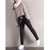 imageGihuo Womens Sherpa Lined Sweatpants Winter Casual Jogger Sweat Pants Warm Athletic Thermal Fleece Lining Lounge PantsBlack