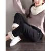 imageGihuo Womens Sherpa Lined Sweatpants Winter Casual Jogger Sweat Pants Warm Athletic Thermal Fleece Lining Lounge PantsBlack