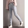 imageGihuo Womens Sherpa Lined Sweatpants Winter Casual Jogger Sweat Pants Warm Athletic Thermal Fleece Lining Lounge PantsLight Grey