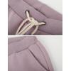 imageGihuo Womens Sherpa Lined Sweatpants Winter Casual Jogger Sweat Pants Warm Athletic Thermal Fleece Lining Lounge PantsPurple