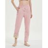 imageGihuo Womens Sherpa Lined Sweatpants Winter Warm Fleece Lined Sweatpants with Pockets Fleece Jogger Pants2 Pink