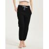 imageGihuo Womens Sherpa Lined Sweatpants Winter Warm Fleece Lined Sweatpants with Pockets Fleece Jogger PantsBlack