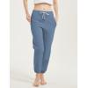 imageGihuo Womens Sherpa Lined Sweatpants Winter Warm Fleece Lined Sweatpants with Pockets Fleece Jogger PantsBlue