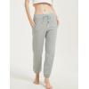 imageGihuo Womens Sherpa Lined Sweatpants Winter Warm Fleece Lined Sweatpants with Pockets Fleece Jogger PantsLight Grey