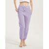imageGihuo Womens Sherpa Lined Sweatpants Winter Warm Fleece Lined Sweatpants with Pockets Fleece Jogger PantsLightpurple