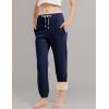 imageGihuo Womens Sherpa Lined Sweatpants Winter Warm Fleece Lined Sweatpants with Pockets Fleece Jogger PantsNavy