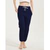 imageGihuo Womens Sherpa Lined Sweatpants Winter Warm Fleece Lined Sweatpants with Pockets Fleece Jogger PantsNavy