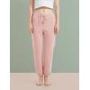 imageGihuo Womens Sherpa Lined Sweatpants Winter Warm Fleece Lined Sweatpants with Pockets Fleece Jogger PantsPink