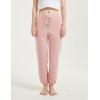 imageGihuo Womens Sherpa Lined Sweatpants Winter Warm Fleece Lined Sweatpants with Pockets Fleece Jogger PantsPink