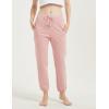 imageGihuo Womens Sherpa Lined Sweatpants Winter Warm Fleece Lined Sweatpants with Pockets Fleece Jogger PantsPink