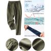imageGihuo Womens Tapered Linen Pants Casual Straight Leg Drawstring Elastic Waist Loose Comfy Joggers Trousers with PocketsArmy