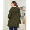 imageGihuo Womens Winter Coat Sherpa Lined Zip Hoodie Long Sweatshirt Warm Fleece Lining Heavyweight Hooded JacketArmy