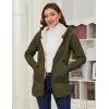 imageGihuo Womens Winter Coat Sherpa Lined Zip Hoodie Long Sweatshirt Warm Fleece Lining Heavyweight Hooded JacketArmy